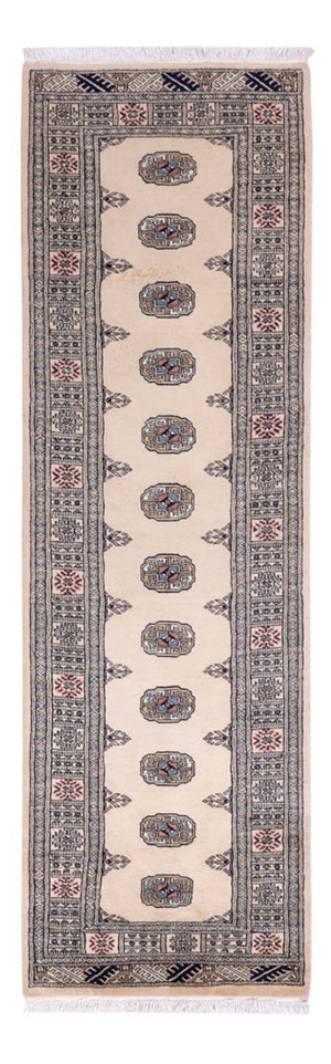 Loper Pakistaans tapijt - 253 x 79 cm - beige