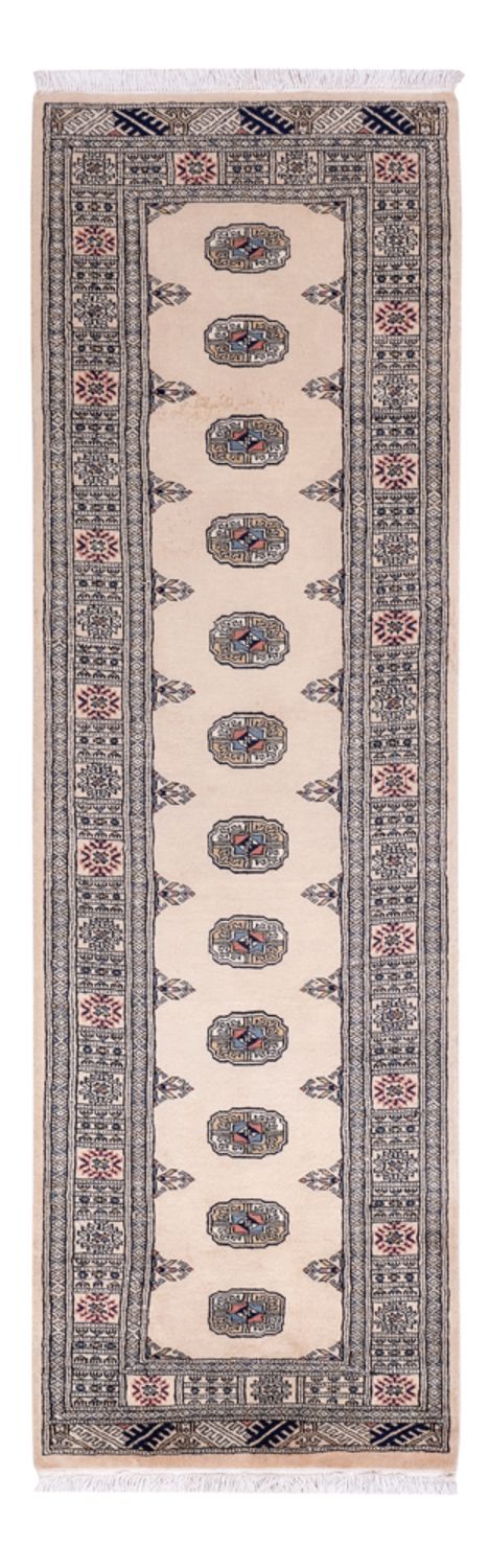 Loper Pakistaans tapijt - 253 x 79 cm - beige