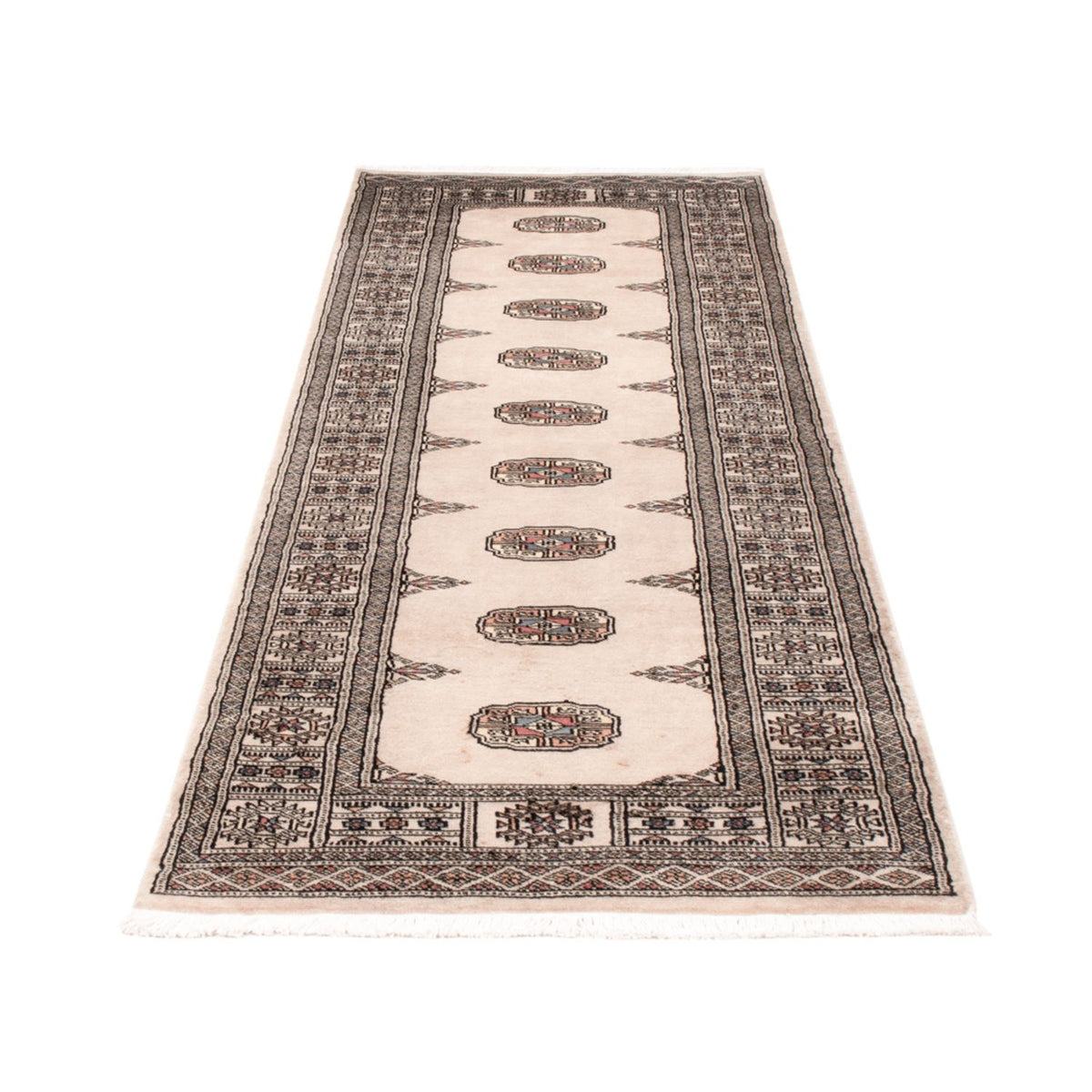 Loper Pakistaans tapijt - 247 x 77 cm - beige