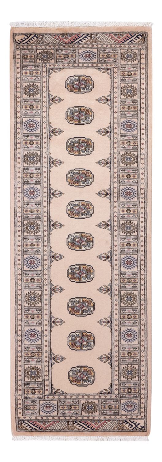 Loper Pakistaans tapijt - 224 x 79 cm - beige