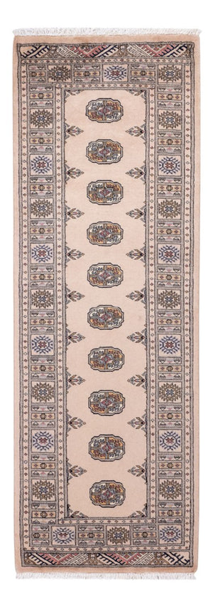 Loper Pakistaans tapijt - 224 x 79 cm - beige