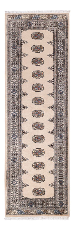 Loper Pakistaans tapijt - 246 x 78 cm - beige