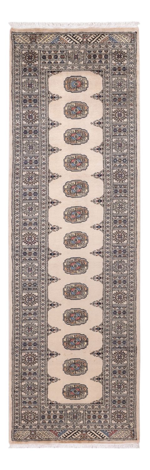 Loper Pakistaans tapijt - 244 x 77 cm - beige
