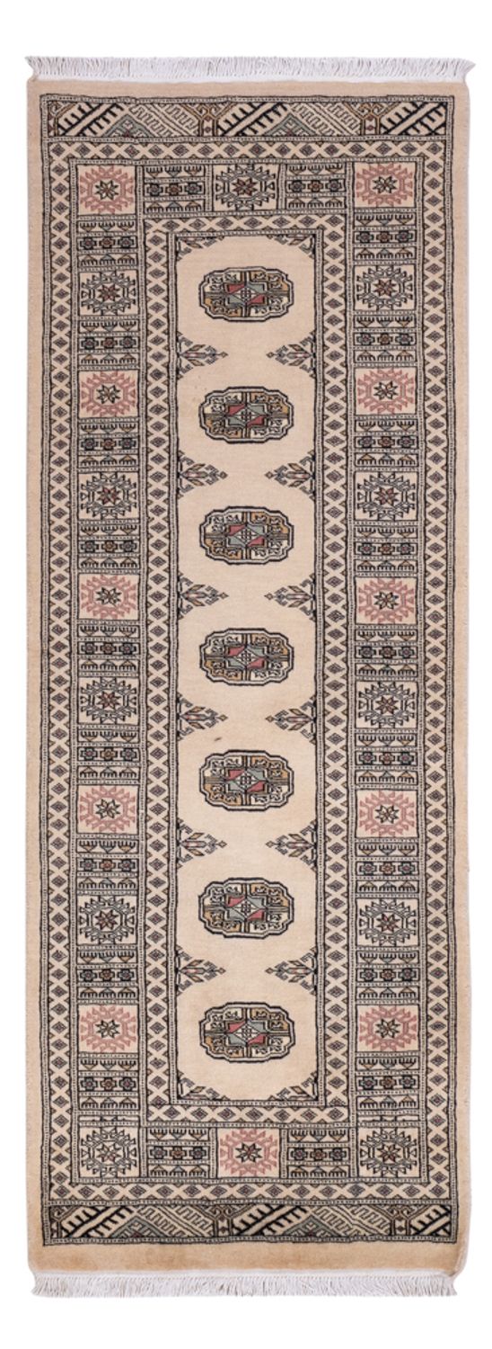 Loper Pakistaans tapijt - 206 x 77 cm - beige