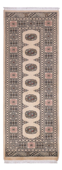 Loper Pakistaans tapijt - 206 x 77 cm - beige