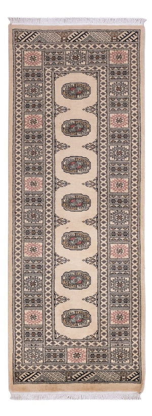 Loper Pakistaans tapijt - 206 x 77 cm - beige