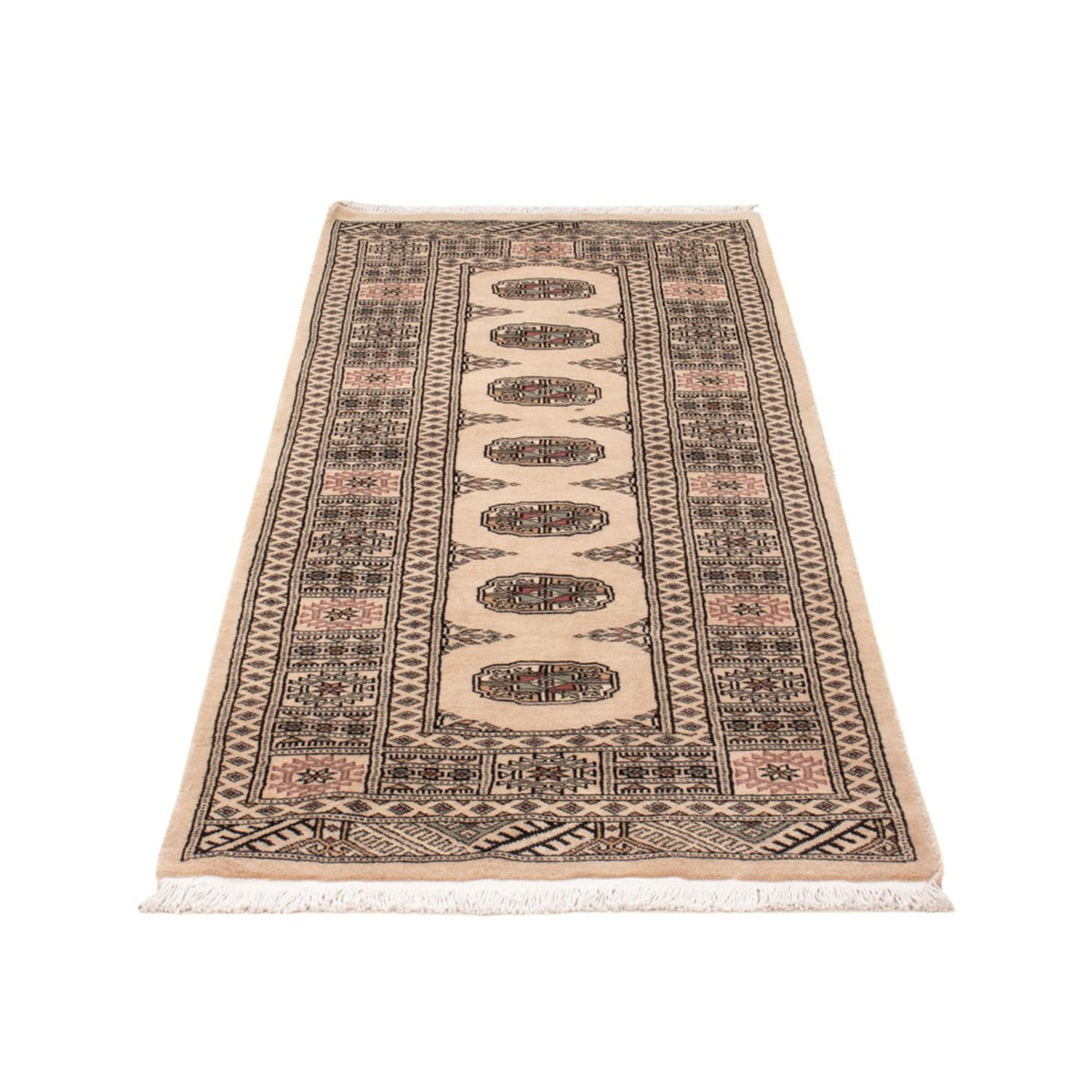 Loper Pakistaans tapijt - 206 x 77 cm - beige