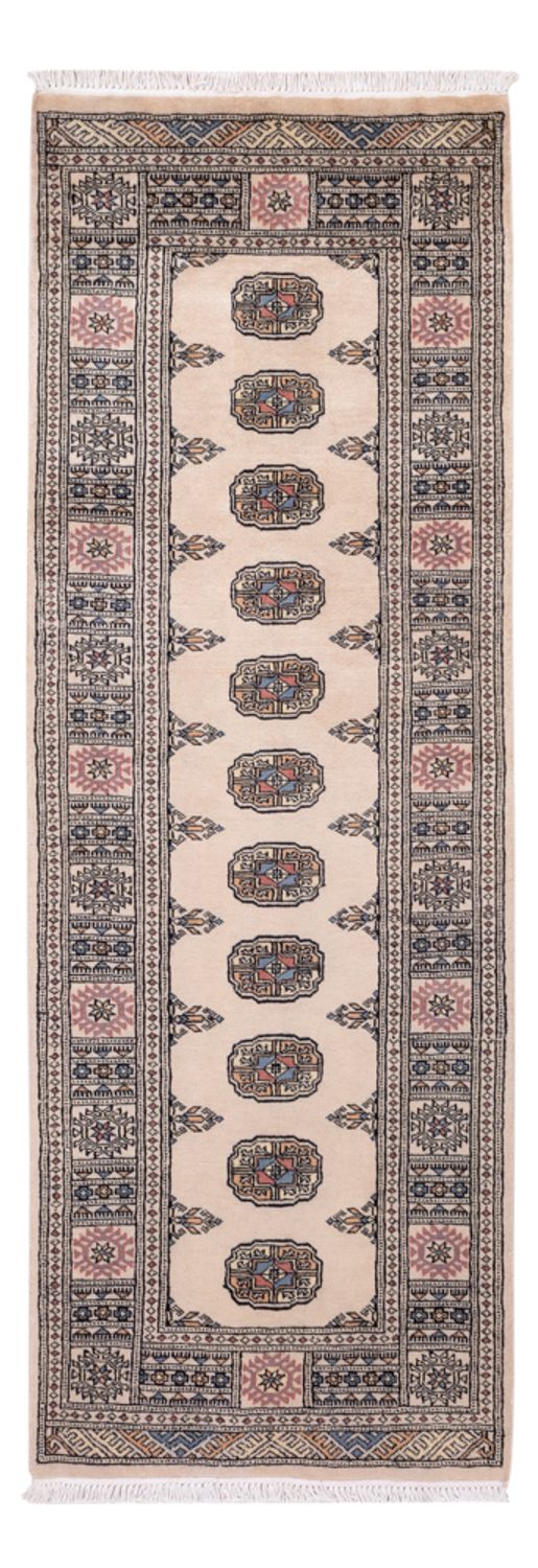 Loper Pakistaans tapijt - 217 x 76 cm - beige