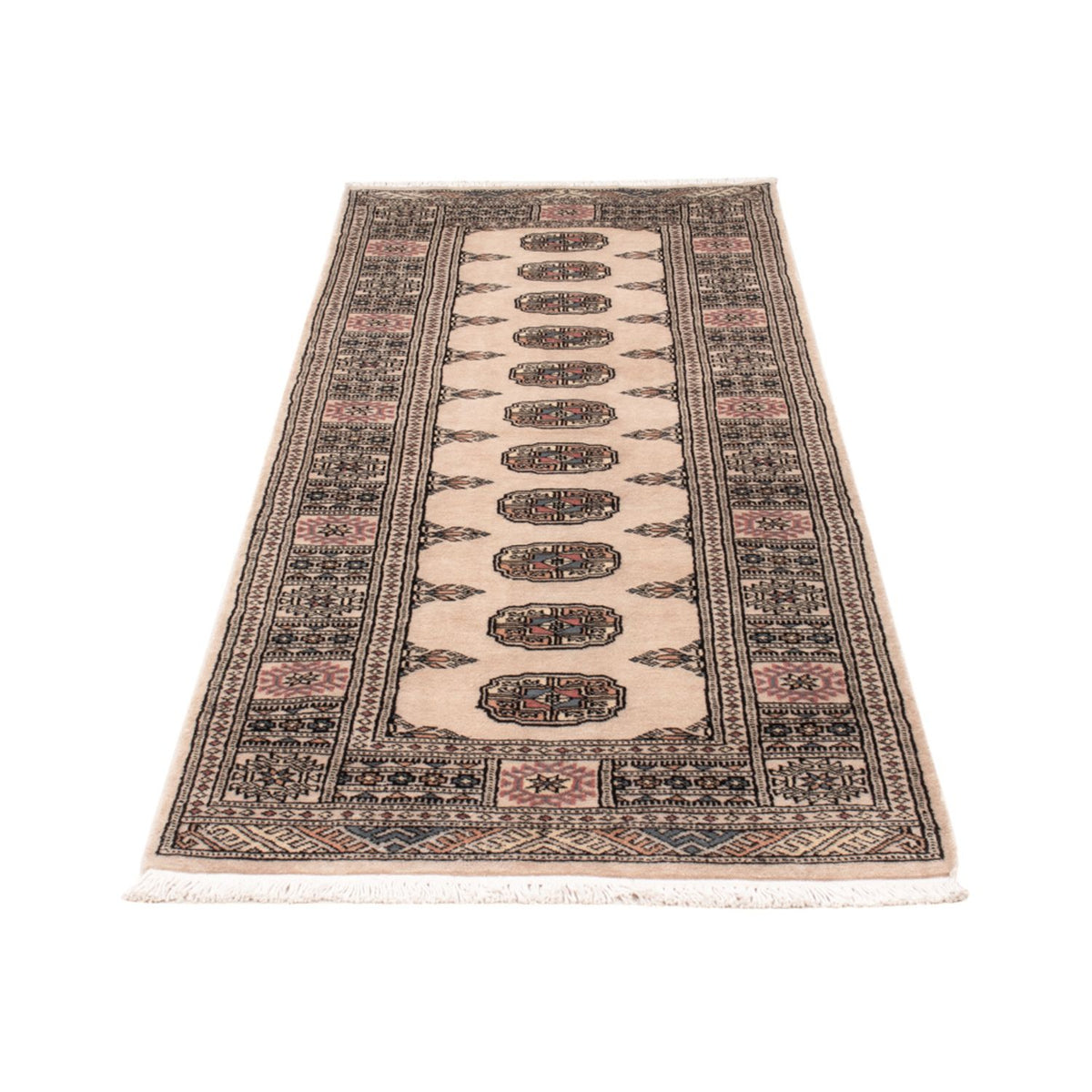 Loper Pakistaans tapijt - 217 x 76 cm - beige