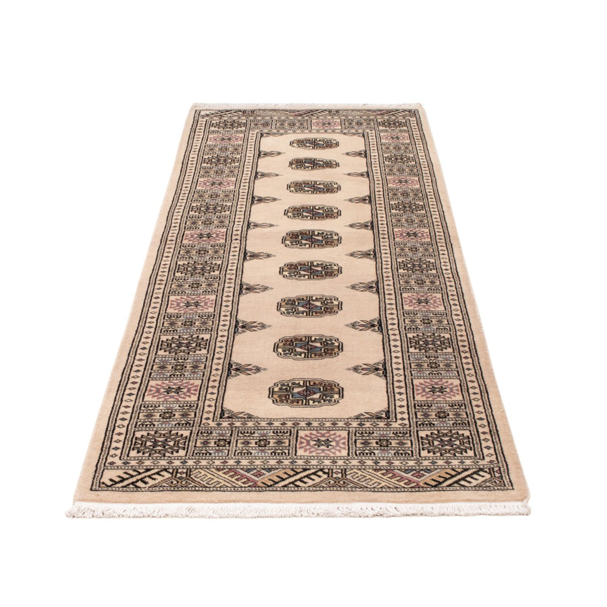Loper Pakistaans tapijt - 206 x 75 cm - beige