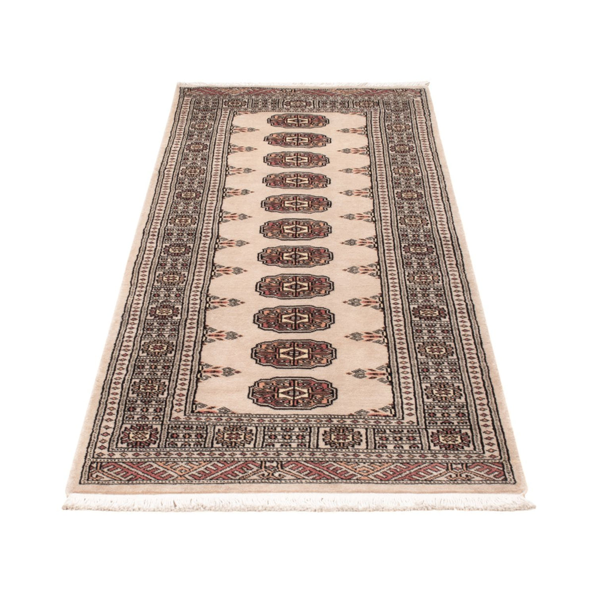 Loper Pakistaans tapijt - 204 x 75 cm - beige