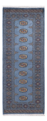 Loper Pakistaans tapijt - 201 x 77 cm - blauw