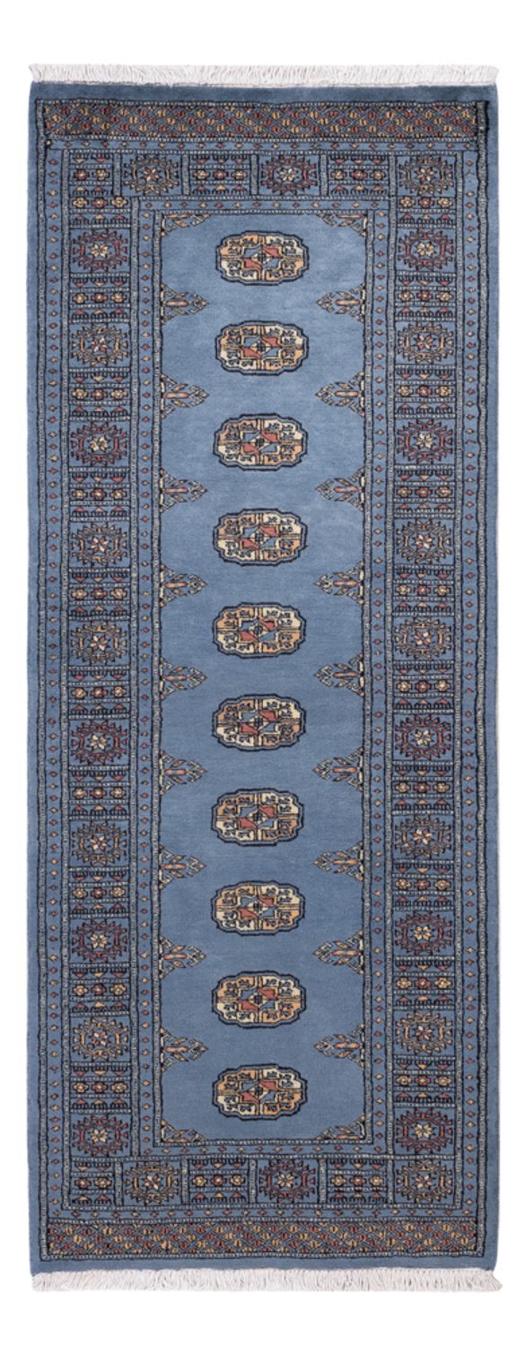 Loper Pakistaans tapijt - 201 x 77 cm - blauw
