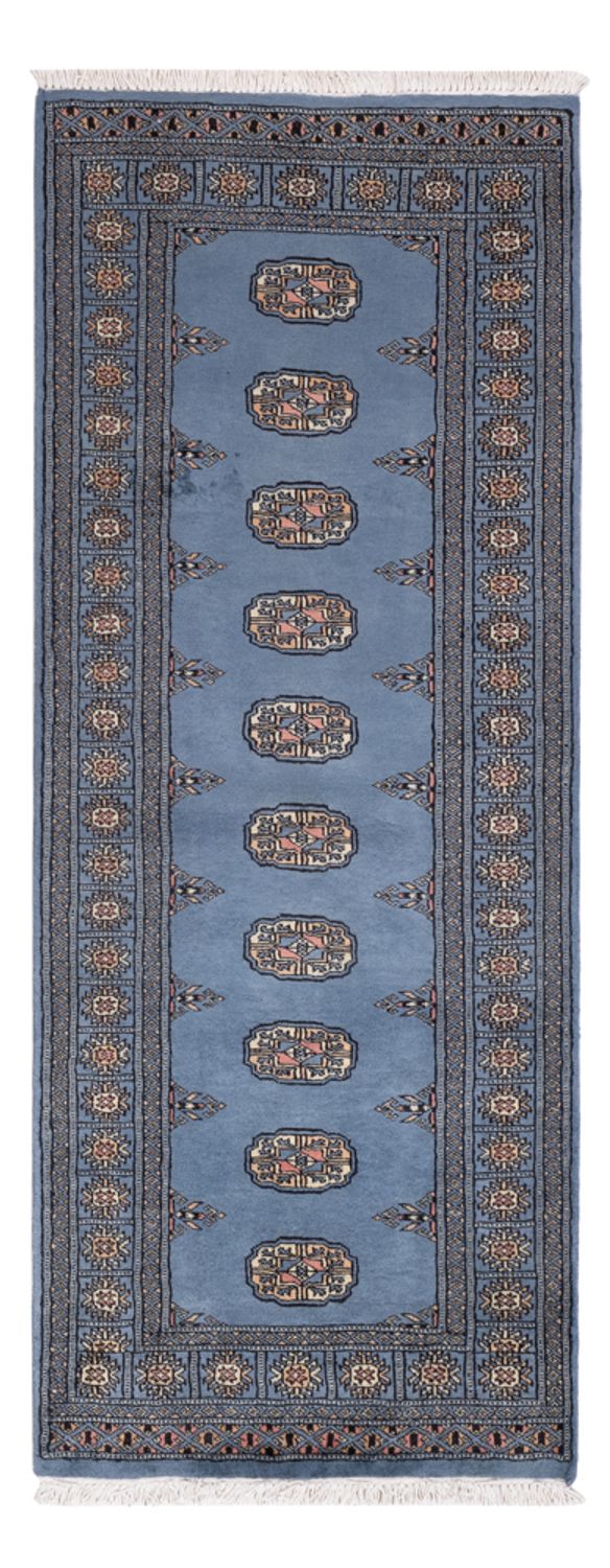 Loper Pakistaans tapijt - 196 x 77 cm - blauw