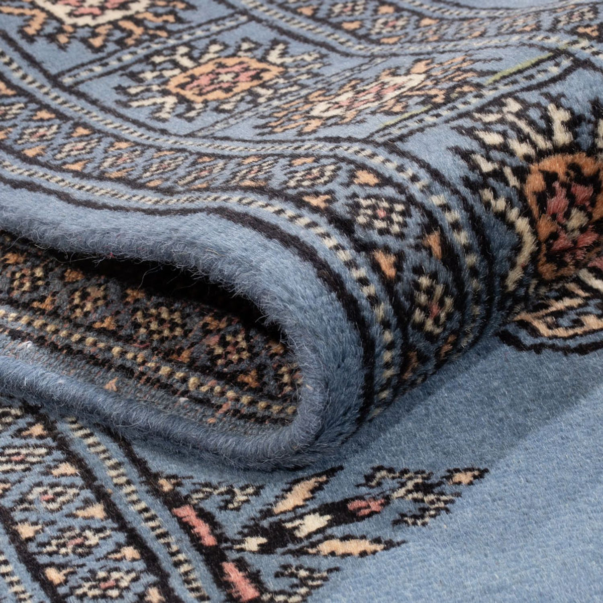 Loper Pakistaans tapijt - 196 x 77 cm - blauw