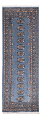 Loper Pakistaans tapijt - 209 x 76 cm - blauw