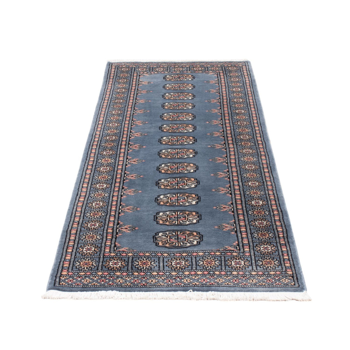 Loper Pakistaans tapijt - 209 x 76 cm - blauw