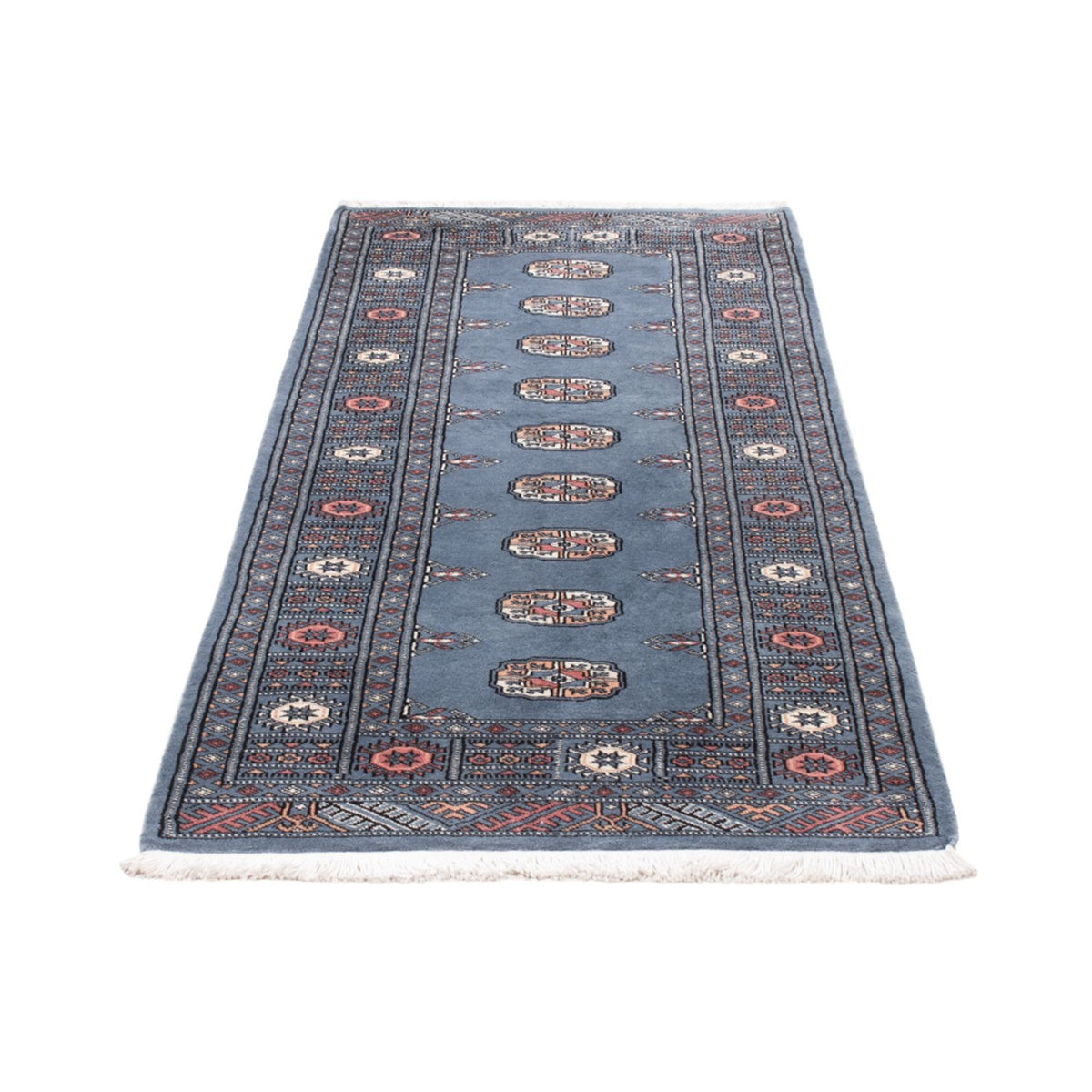 Loper Pakistaans tapijt - 199 x 80 cm - blauw