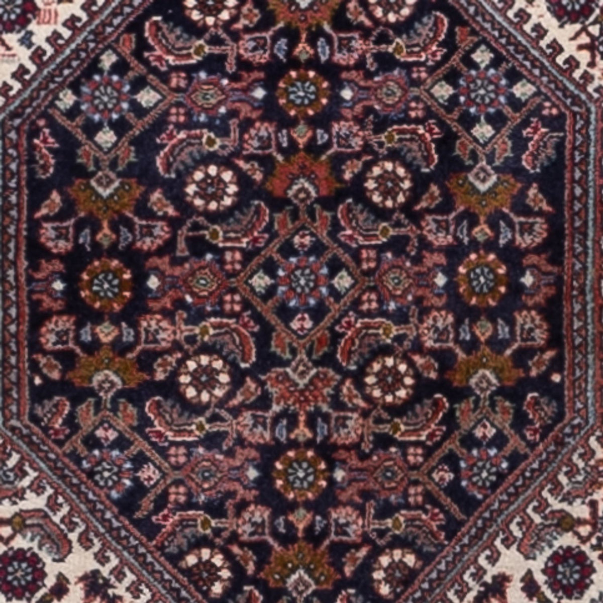 Loper Perzisch tapijt - Bijar - 210 x 77 cm - donkerbruin