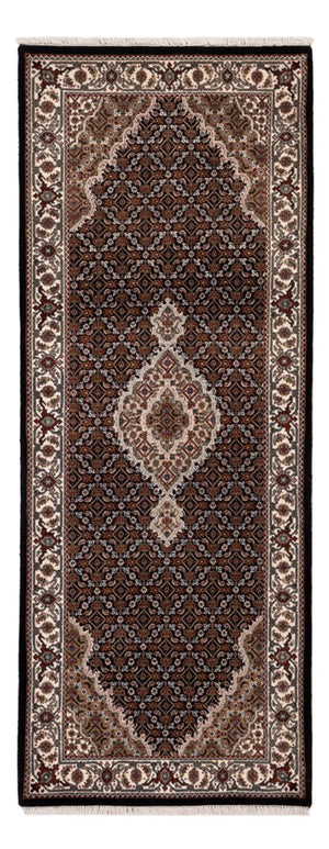 Loper Oosters tapijt - Tabriz - 204 x 80 cm - donker beige
