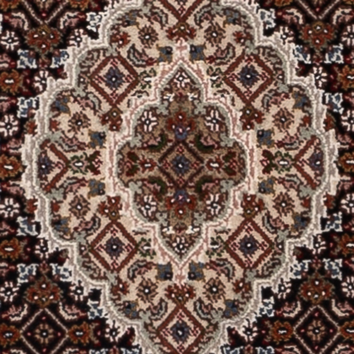 Loper Oosters tapijt - Tabriz - 204 x 80 cm - donker beige