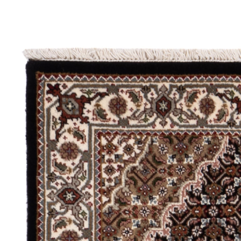 Loper Oosters tapijt - Tabriz - 204 x 80 cm - donker beige