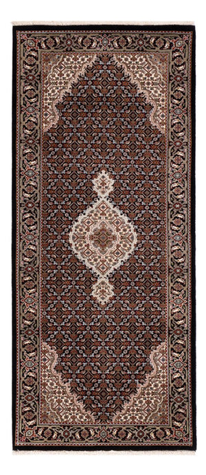 Loper Oosters tapijt - Tabriz - 202 x 85 cm - donker beige