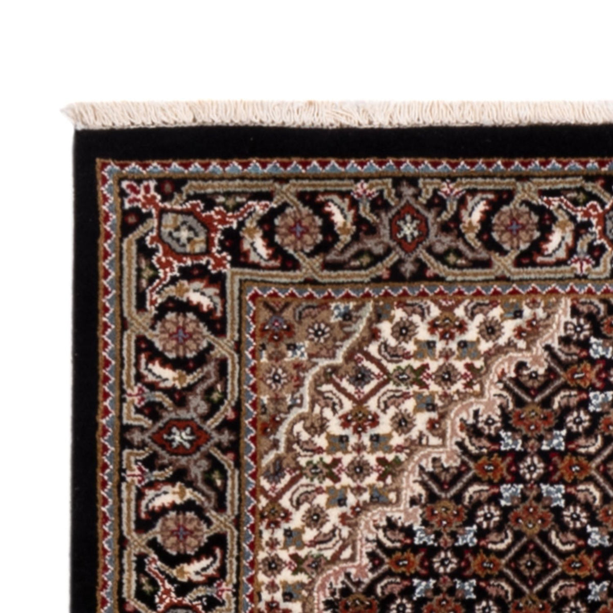Loper Oosters tapijt - Tabriz - 202 x 85 cm - donker beige
