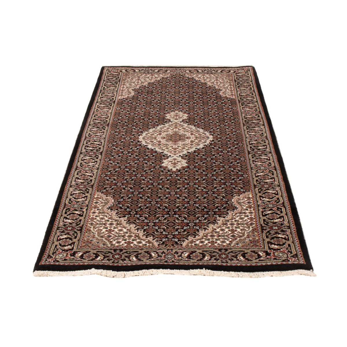 Loper Oosters tapijt - Tabriz - 202 x 85 cm - donker beige