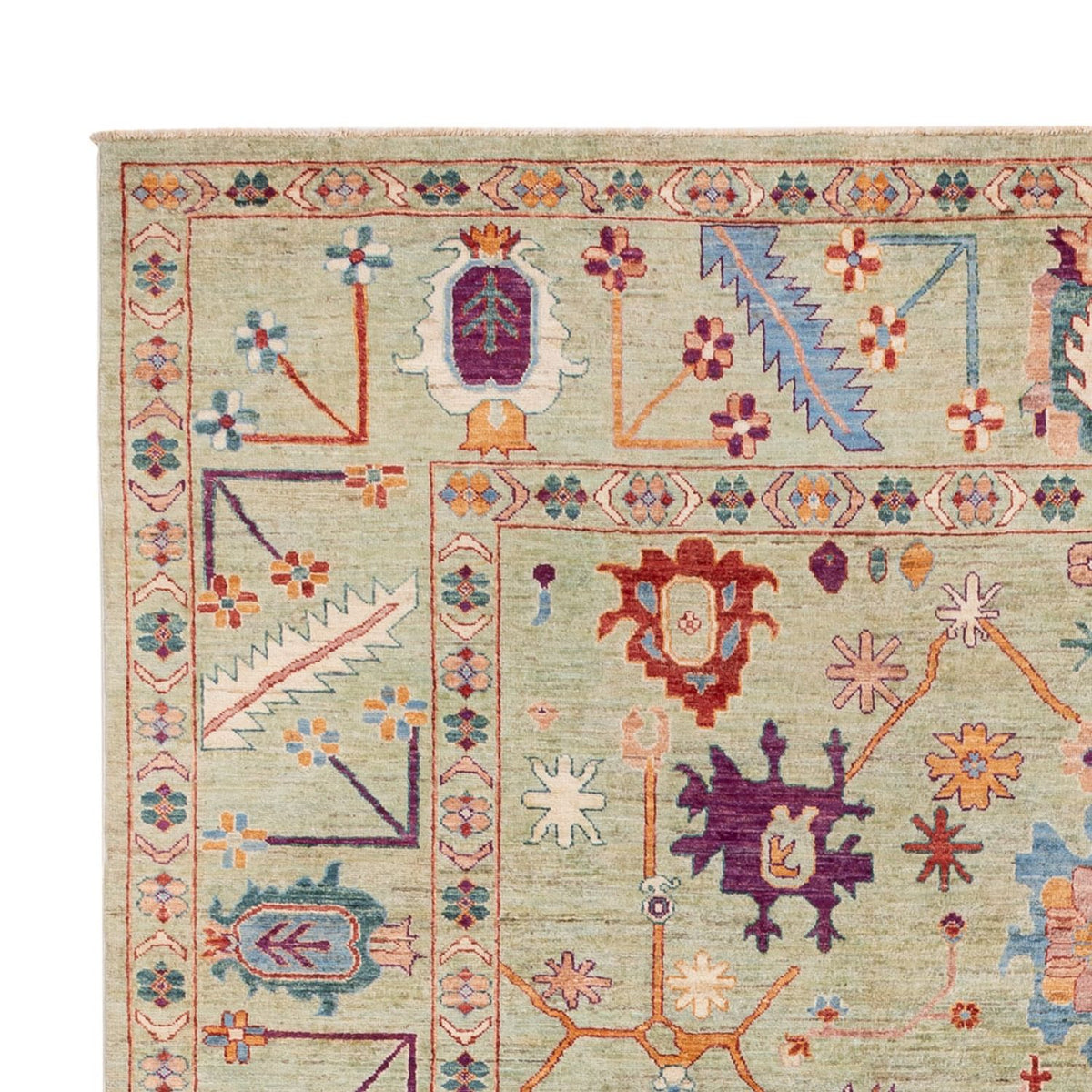 Ziegler Tapijt - Usak - 336 x 244 cm - lichtgroen