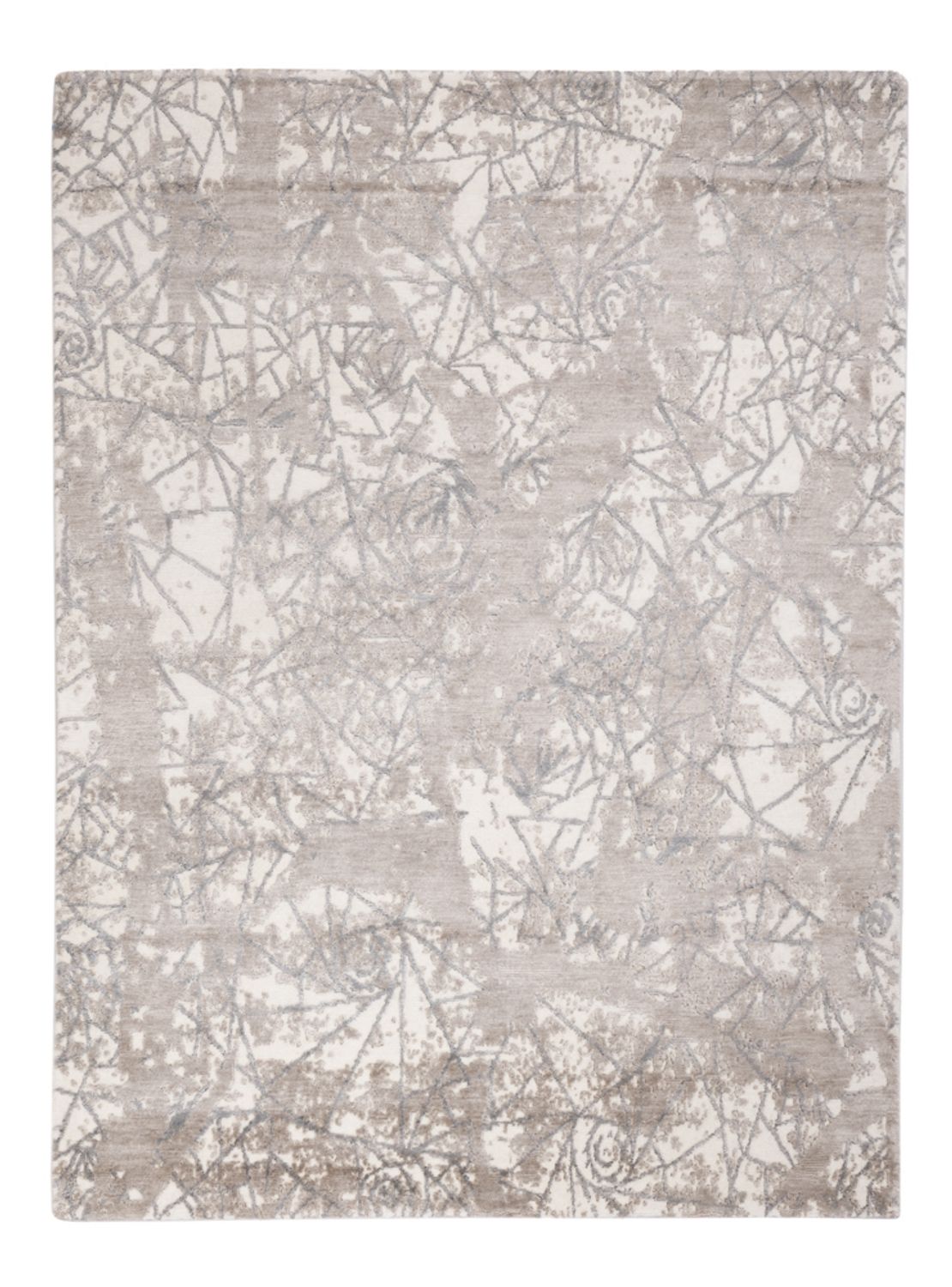 Designer tapijt - 206 x 154 cm - zilver