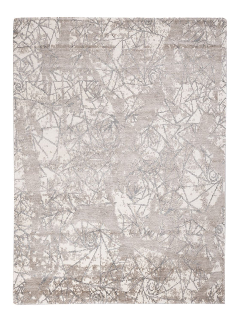 Designer tapijt - 206 x 154 cm - zilver