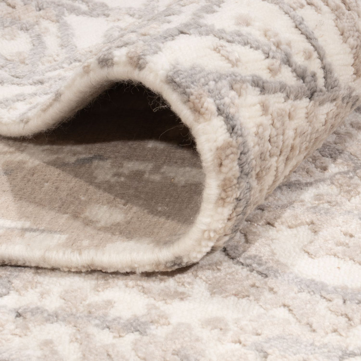 Designer tapijt - 206 x 154 cm - zilver