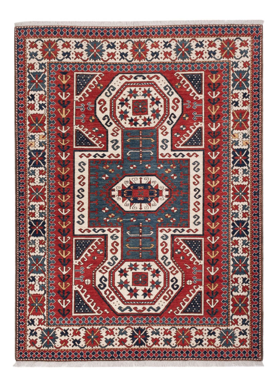 Ziegler Tapijt - Kazak - 198 x 146 cm - veelkleurig