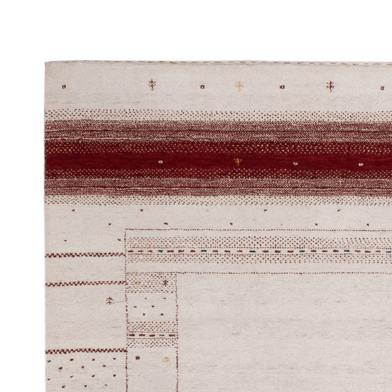 Gabbeh Tapijt - Loribaft Indus - 190 x 148 cm - wit  crème