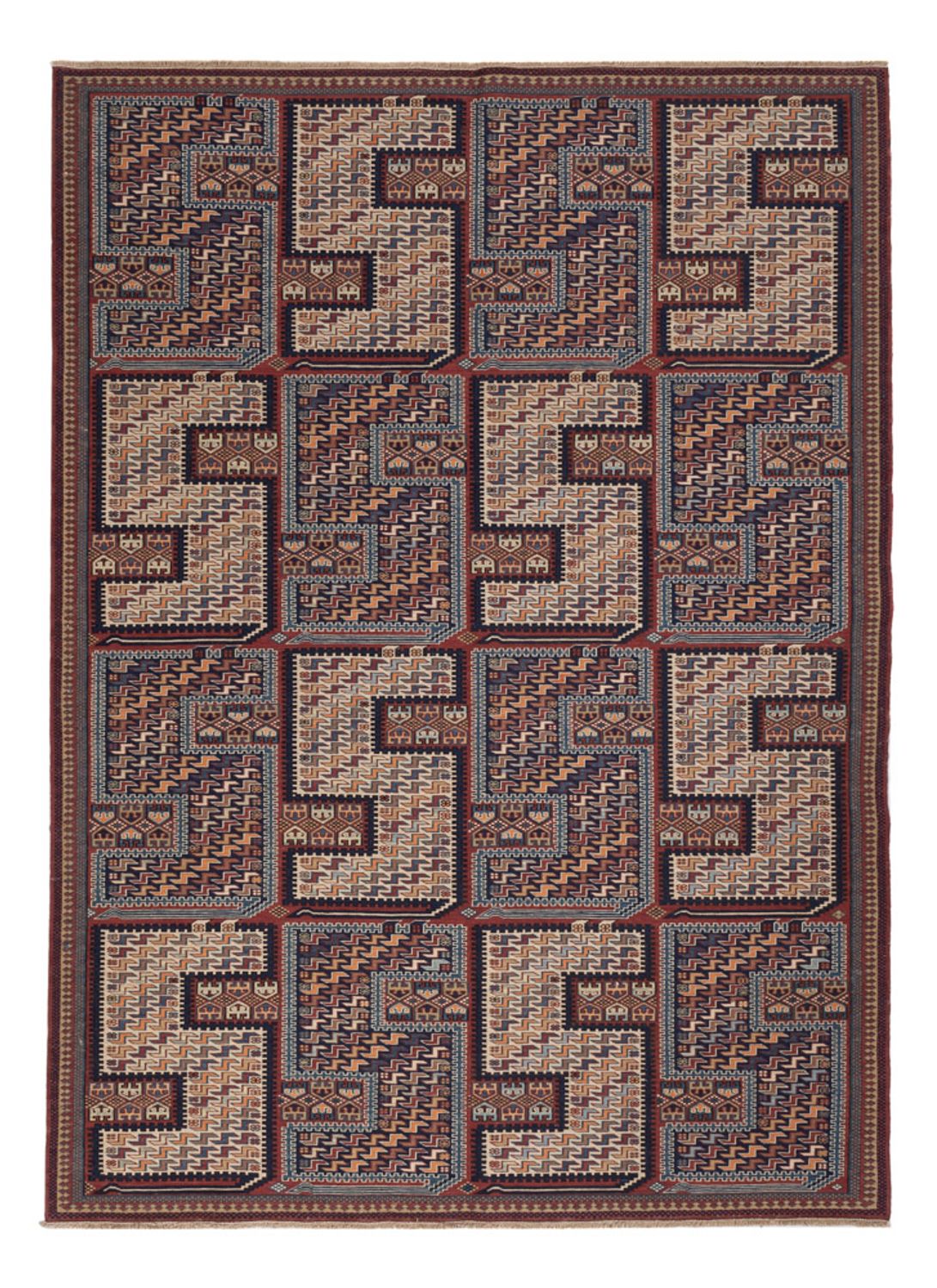 Kelim tapijt - Oosters - Soumak - 215 x 155 cm - donker beige