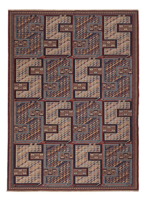 Kelim tapijt - Oosters - Soumak - 215 x 155 cm - donker beige