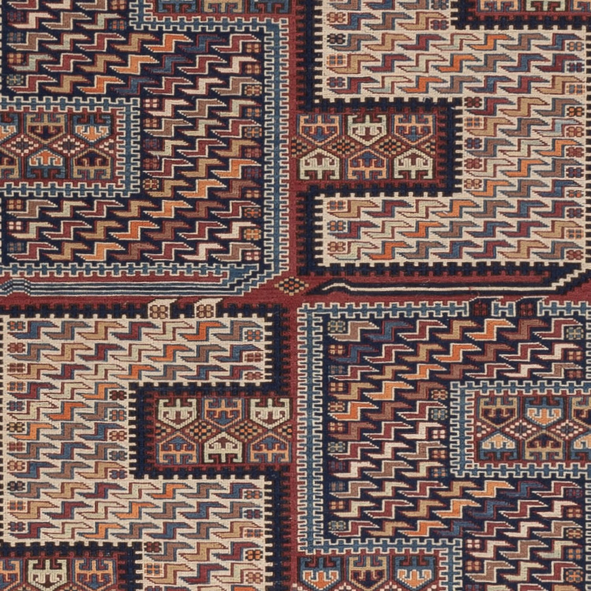 Kelim tapijt - Oosters - Soumak - 216 x 152 cm - donker beige