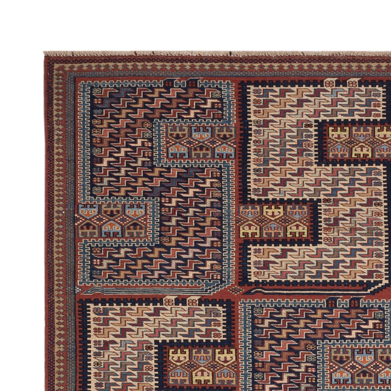 Kelim tapijt - Oosters - Soumak - 205 x 166 cm - donker beige