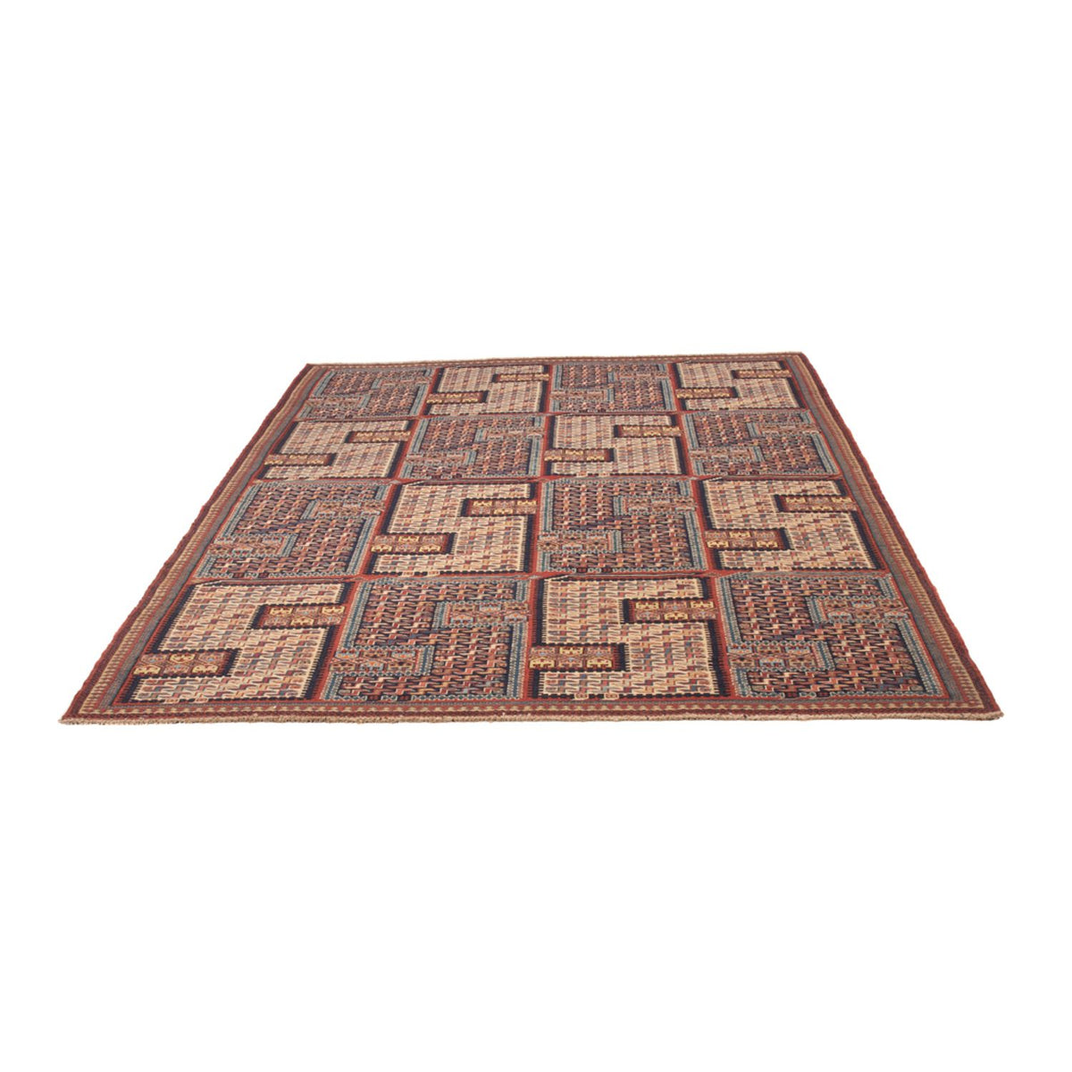 Kelim tapijt - Oosters - Soumak - 205 x 166 cm - donker beige