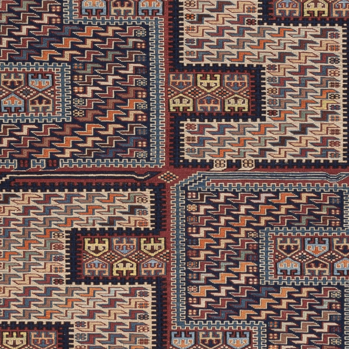 Kelim tapijt - Oosters - Soumak - 209 x 166 cm - donker beige