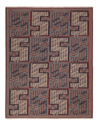 Kelim tapijt - Oosters - Soumak - 208 x 165 cm - donker beige