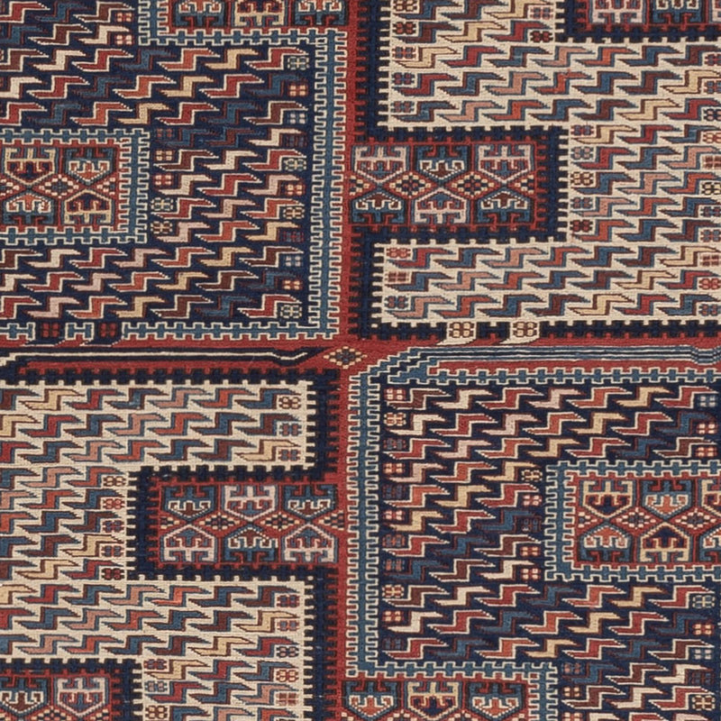 Kelim tapijt - Oosters - Soumak - 208 x 165 cm - donker beige