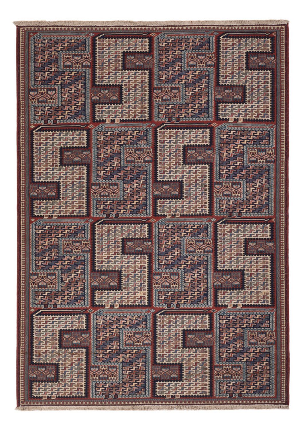 Kelim tapijt - Oosters - Soumak - 223 x 156 cm - donker beige