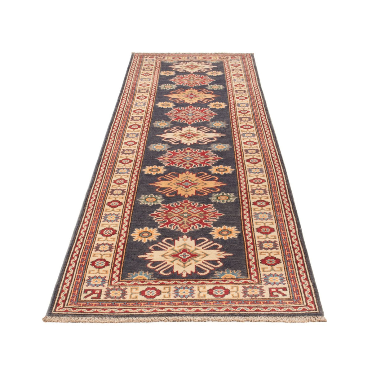 Loper Ziegler Tapijt - Kazak - 303 x 80 cm - donkerblauw