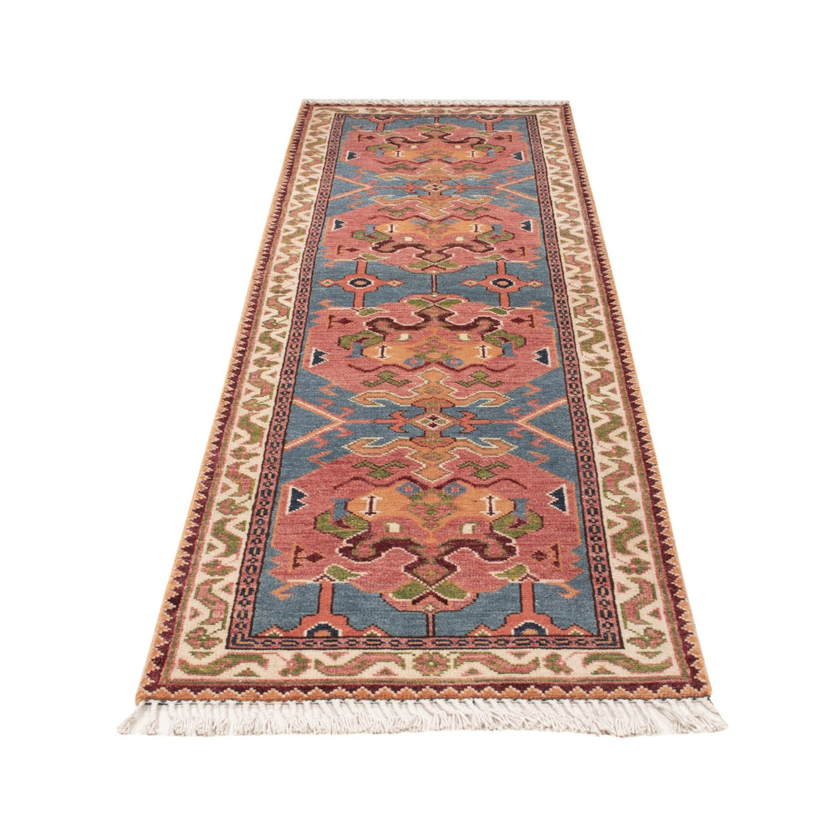 Loper Ziegler Tapijt - Kazak - 297 x 76 cm - blauw