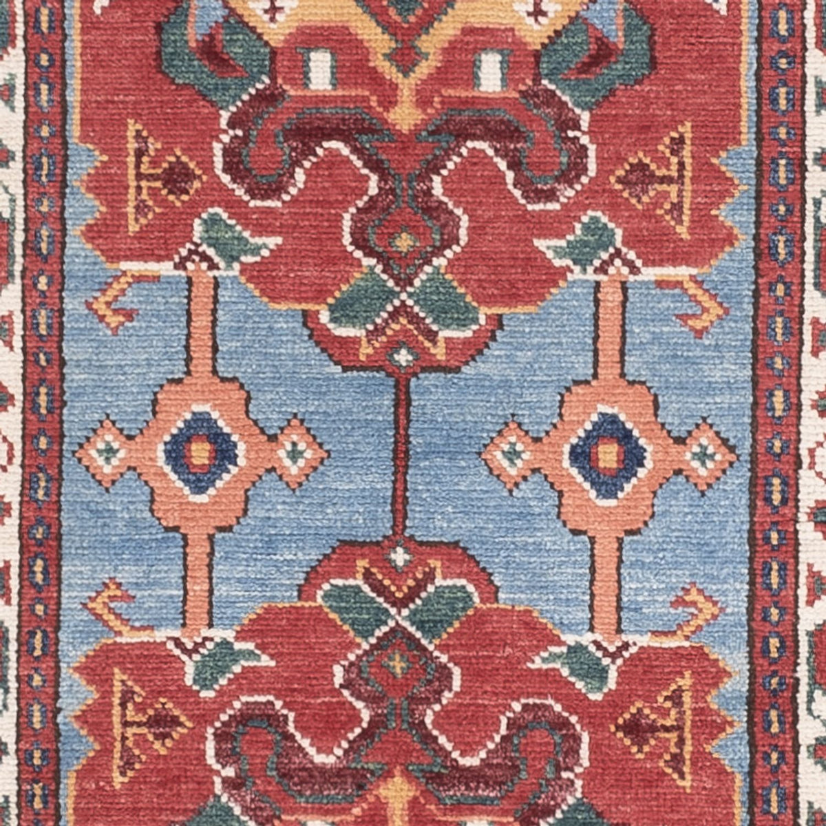 Loper Ziegler Tapijt - Kazak - 287 x 77 cm - blauw