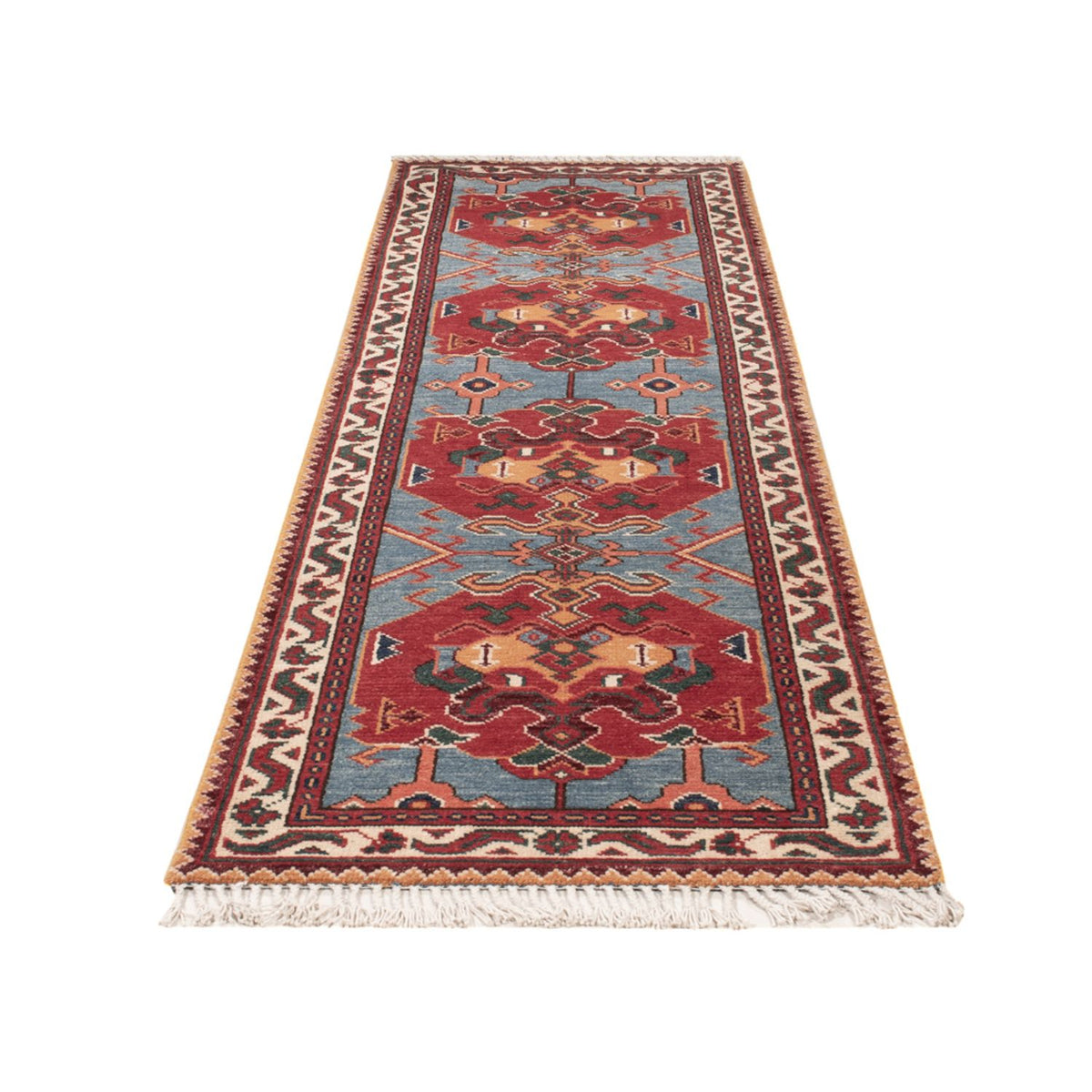 Loper Ziegler Tapijt - Kazak - 287 x 77 cm - blauw