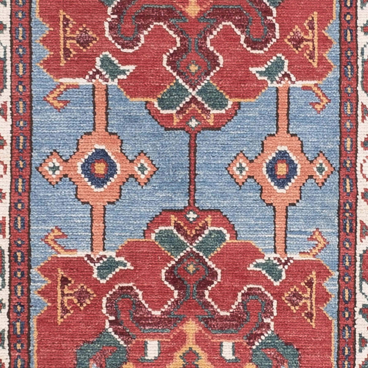 Loper Ziegler Tapijt - Kazak - 287 x 75 cm - blauw