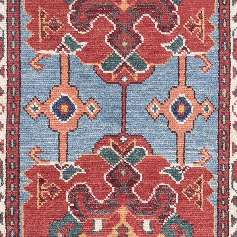 Loper Ziegler Tapijt - Kazak - 287 x 75 cm - blauw